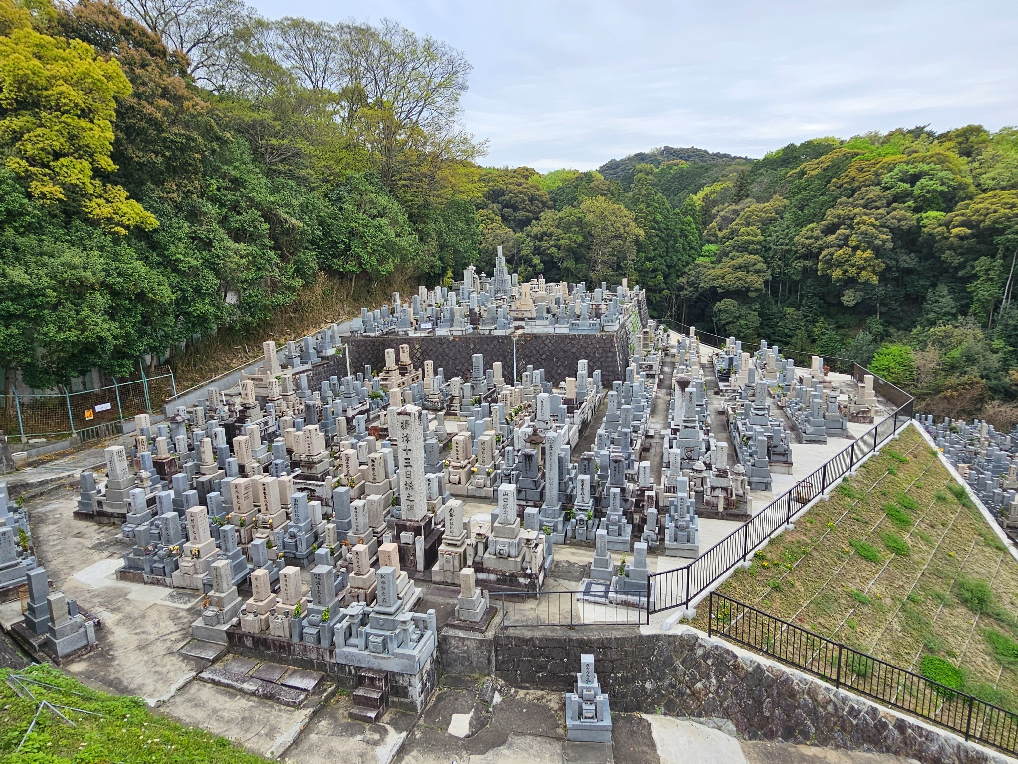 Terraced cemetery in Kyoto.