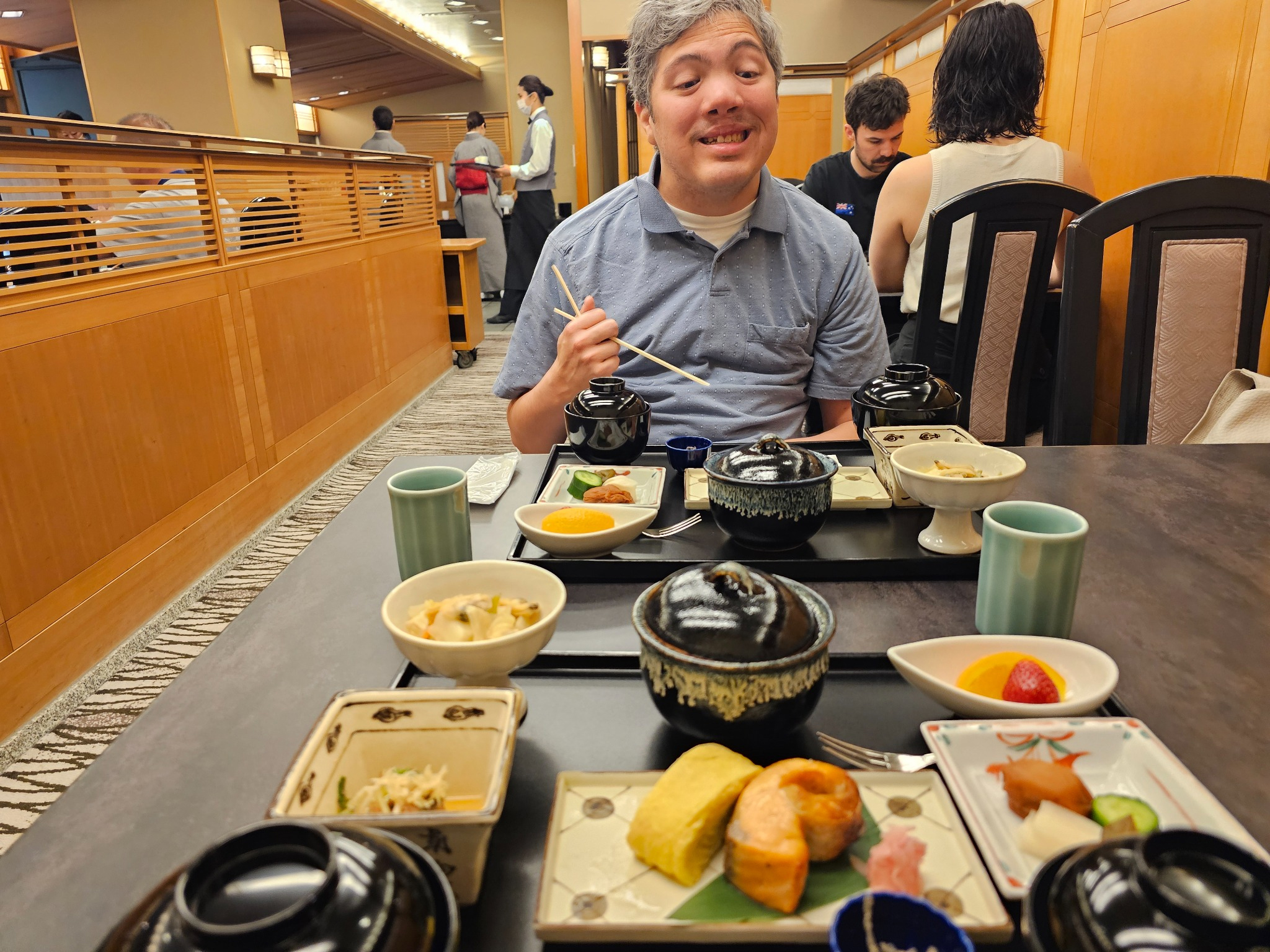 Tatsunari at Kyoto Brighton breakfast.