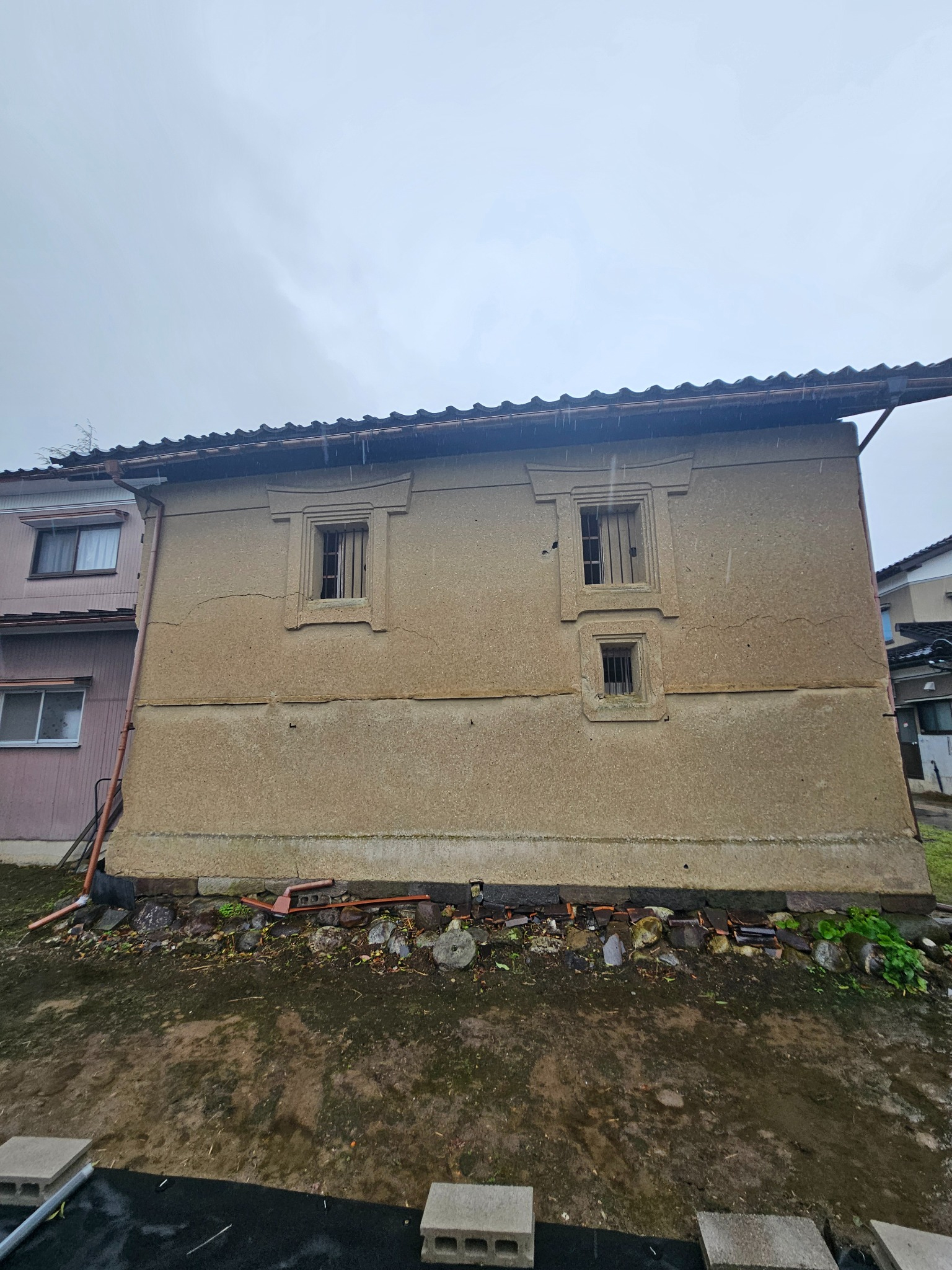 Ornate window detail on the kura.