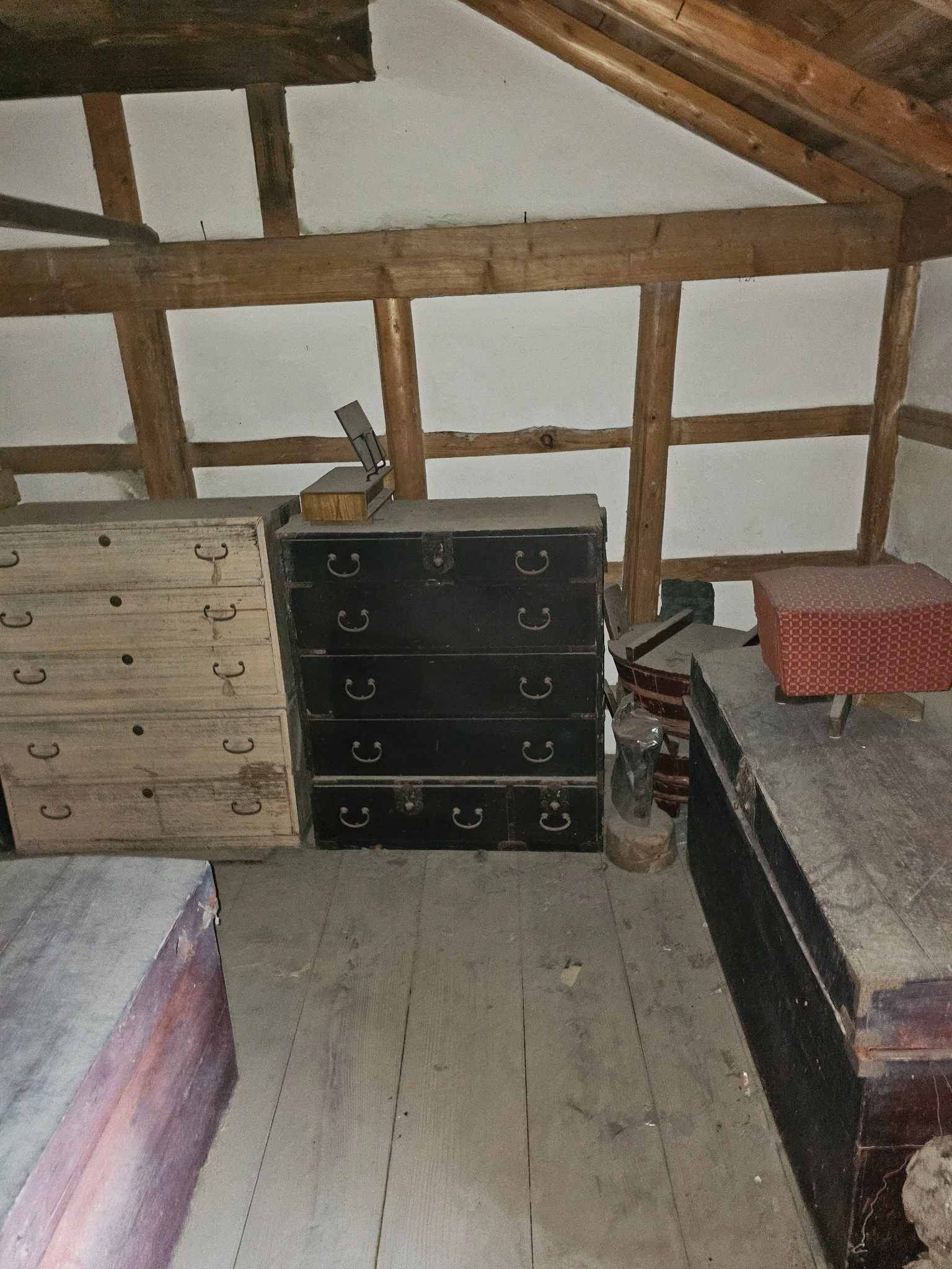 Dressers inside kura storage.