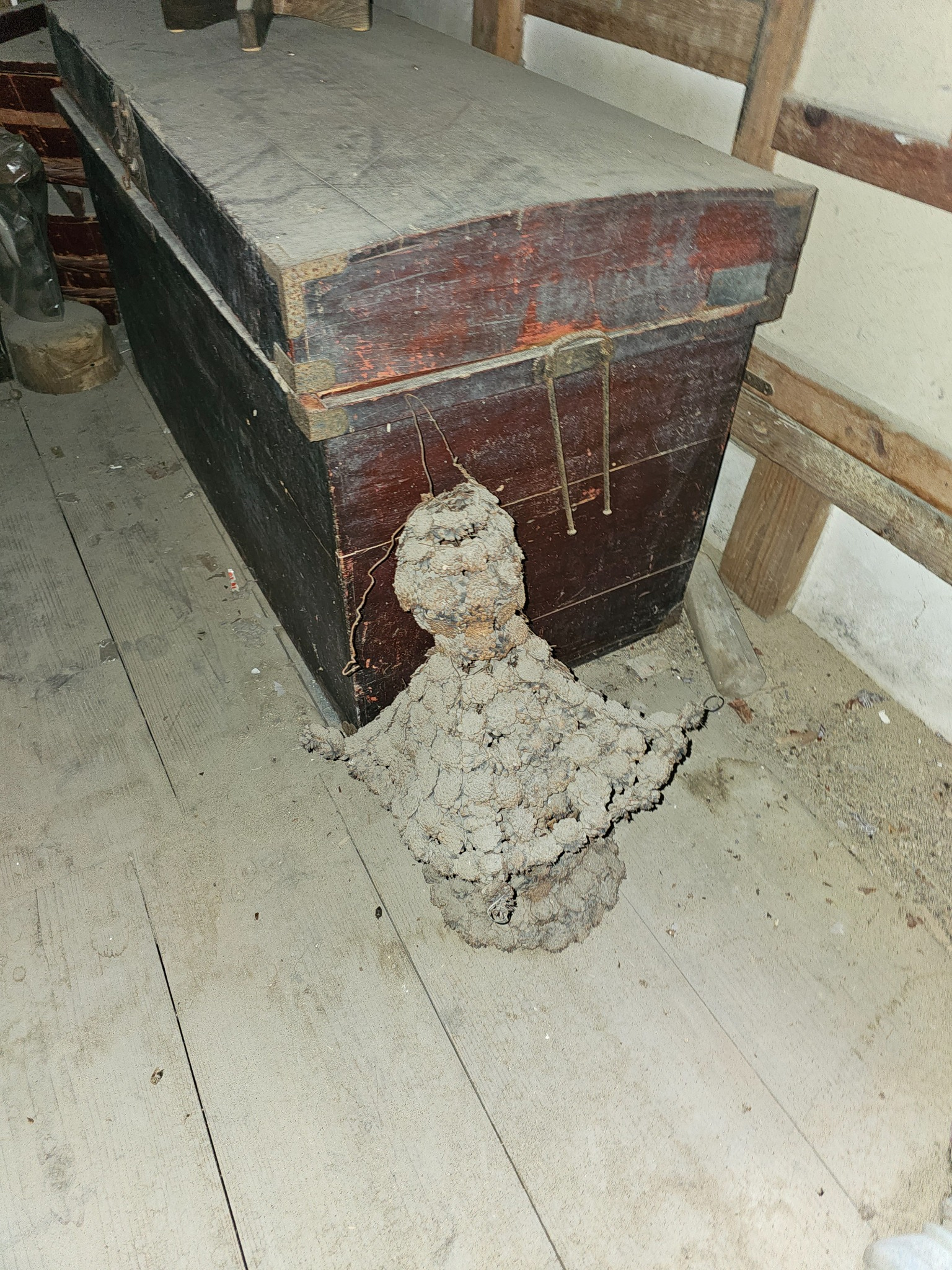 Tansu with artwork in kura storage.