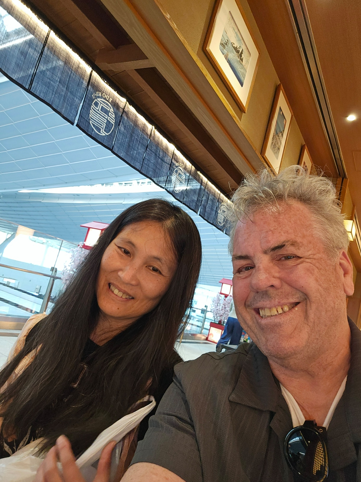 Haneda airfield view with ANA plane.