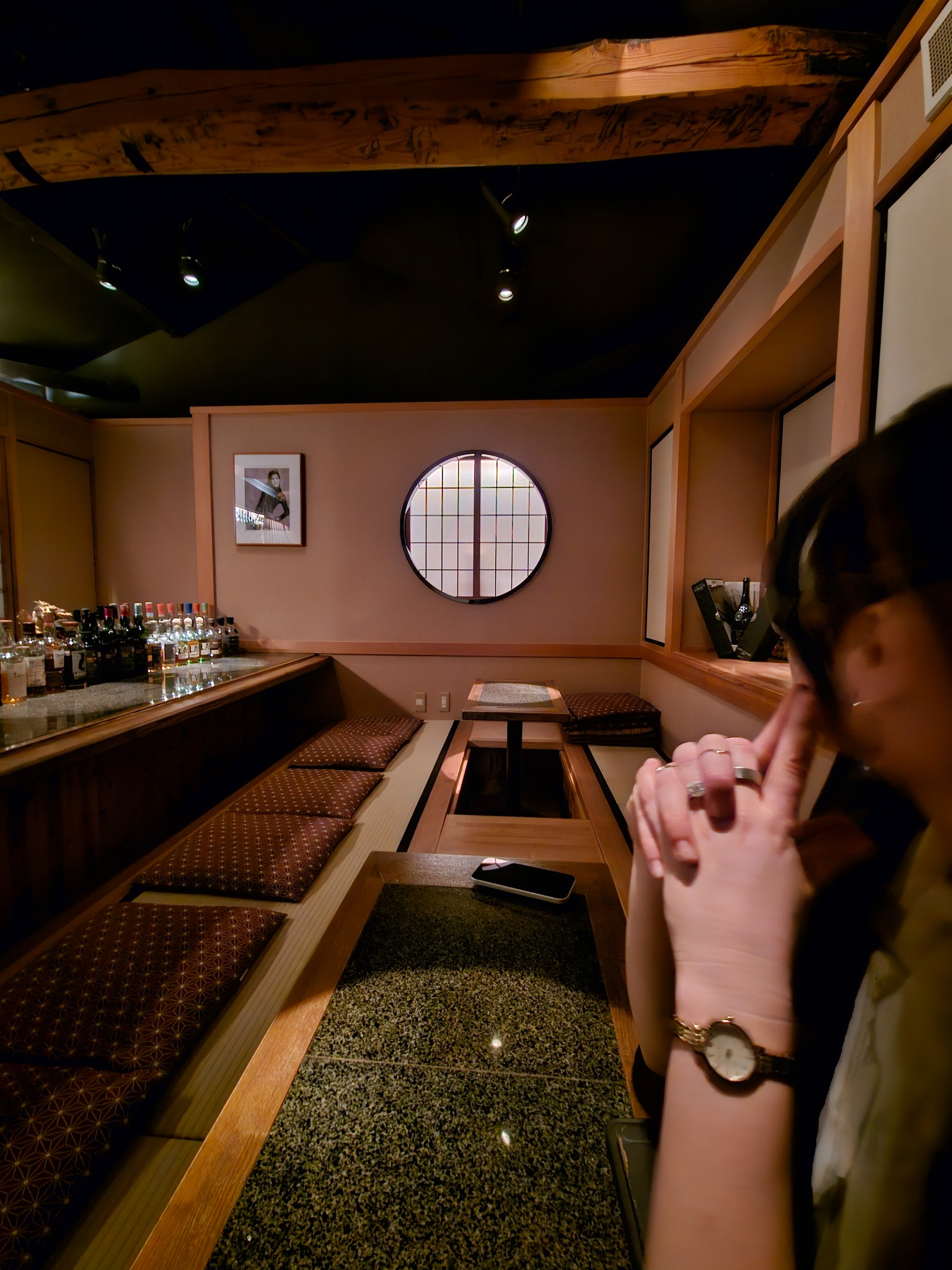 Interior of Sent James Club bar in Kyoto.